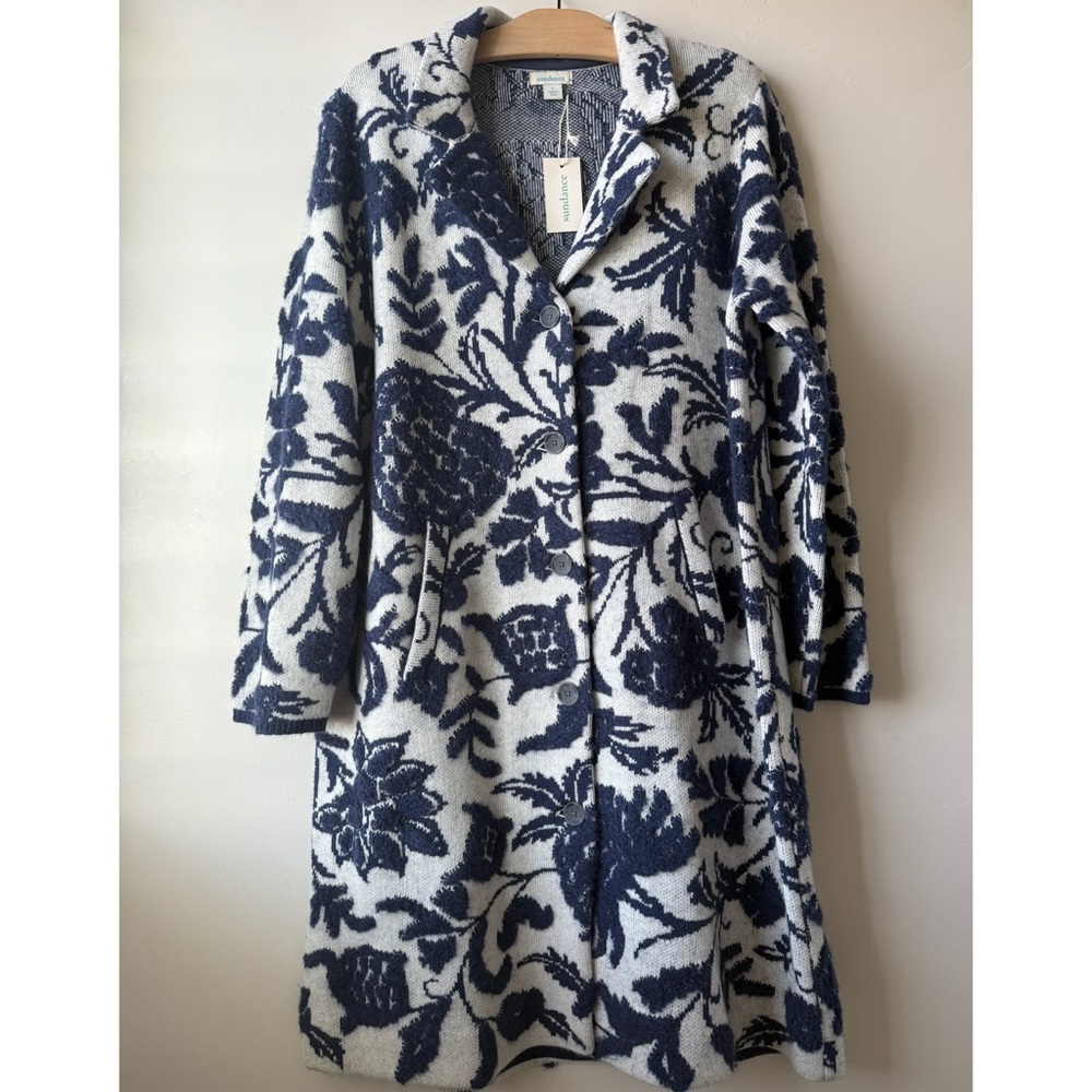 Sundance Navy and White Floral Coat
